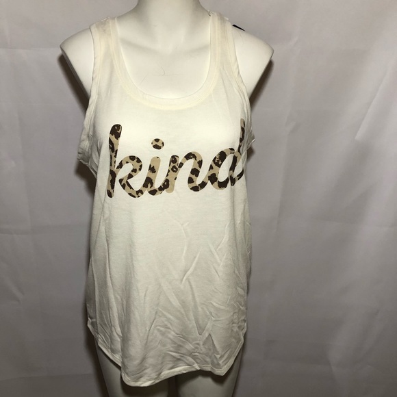 Animal print “kind”tank top - Picture 2 of 5